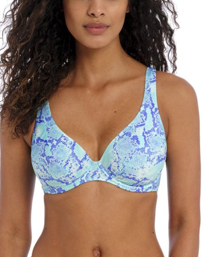 FREYA - KOMODO BAY HIGH APEX BIKINI TOP IN AQUA