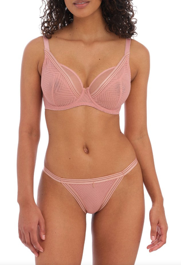 FREYA - TAILORED HIGH APEX PLUNGE BRA IN ASH ROSE