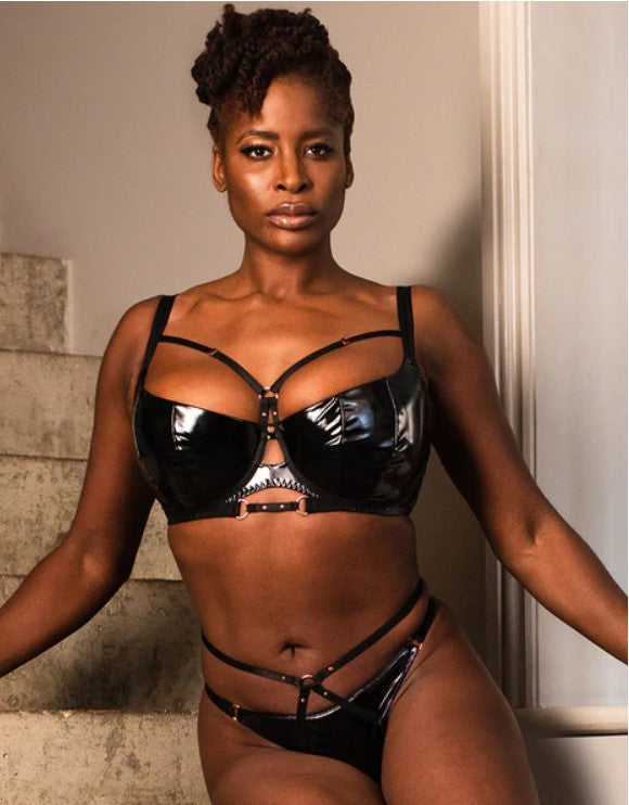 SCANTILLY - FATALE PADDED HALF CUP BRA IN BLACK