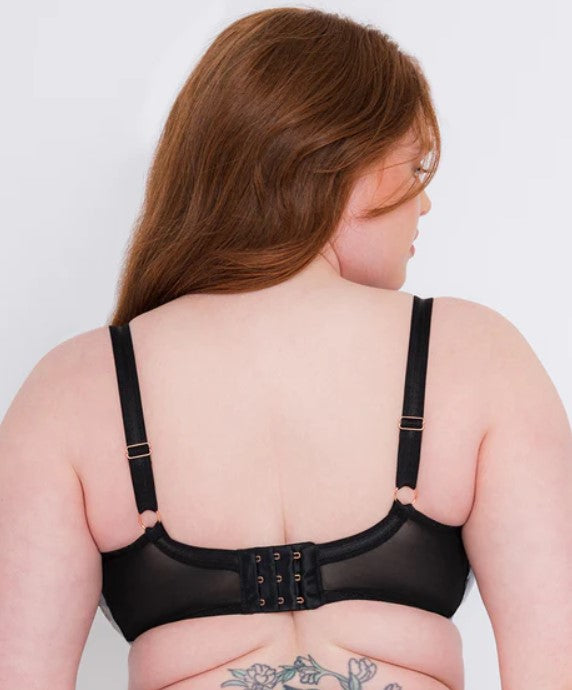 SCANTILLY - FATALE PADDED HALF CUP BRA IN BLACK