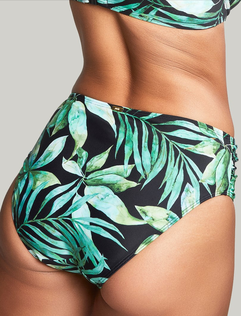 PANACHE - BALI GATHER BIKINI BRIEF IN PALM PRINT