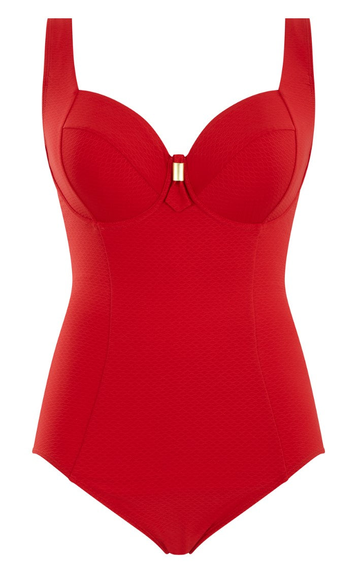 PANACHE - MARIANNA BALCONY SWIMSUIT IN CRIMSON