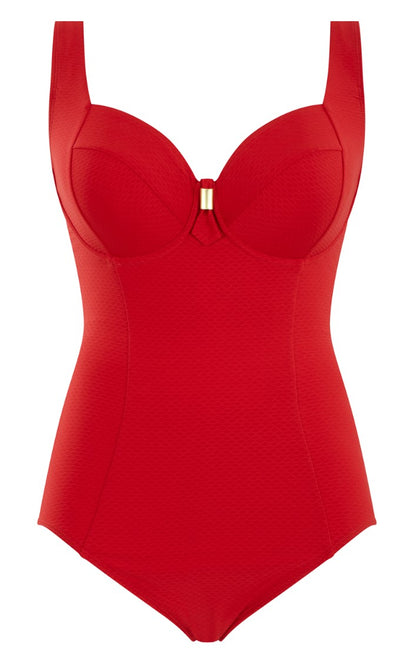 PANACHE - MARIANNA BALCONY SWIMSUIT IN CRIMSON