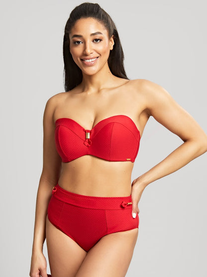 PANACHE - MARIANNA BANDEAU BIKINI TOP IN CRIMSON