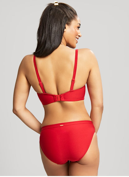 PANACHE - MARIANNA BANDEAU BIKINI TOP IN CRIMSON