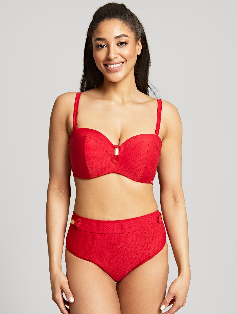 PANACHE - MARIANNA BANDEAU BIKINI TOP IN CRIMSON