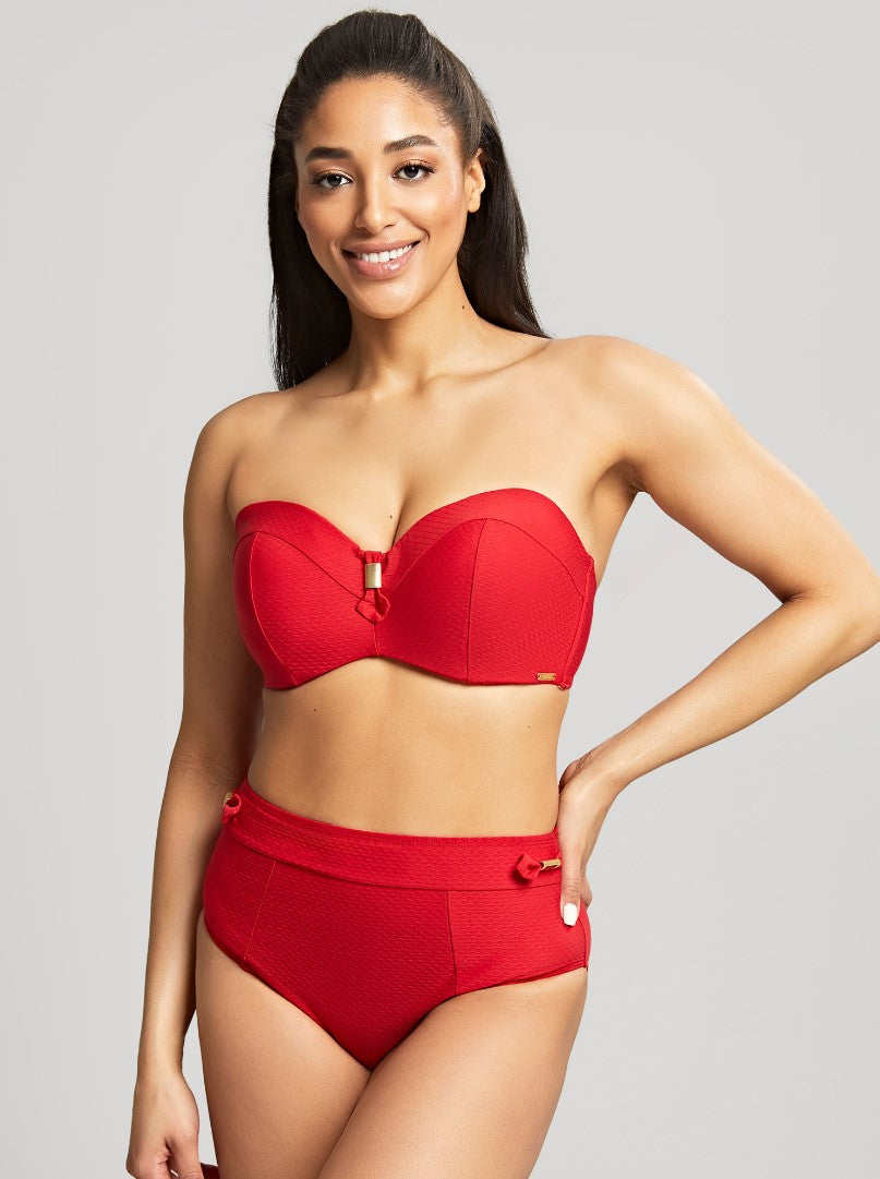 PANACHE - MARIANNA HIGH WAIST BRIEF IN CRIMSON