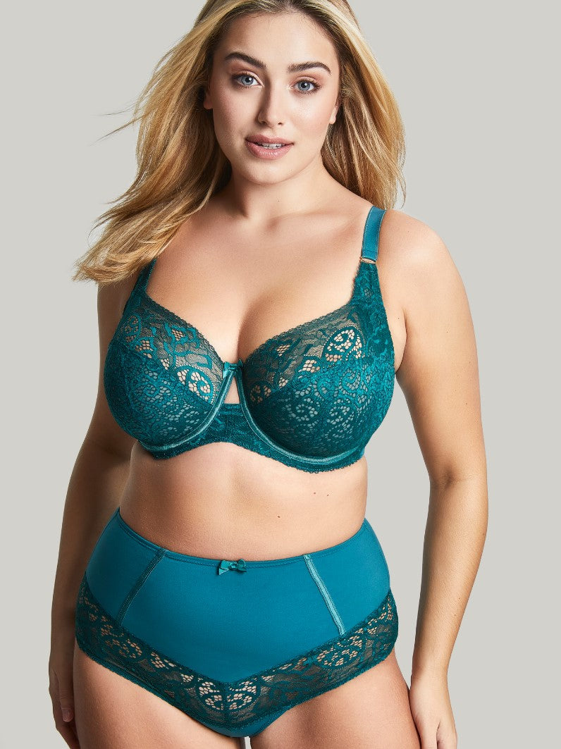 SCULPTRESSE - ESTEL HIGH WAIST BRIEF IN EMERALD