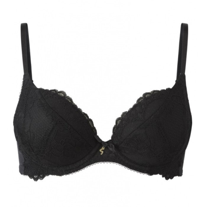 GOSSARD - SUPERBOOST PADDED PLUNGE BRA IN BLACK