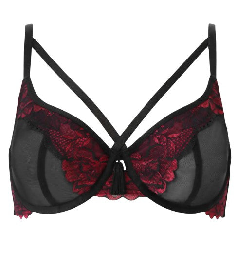 Pour Moi - After hours bra in black and red