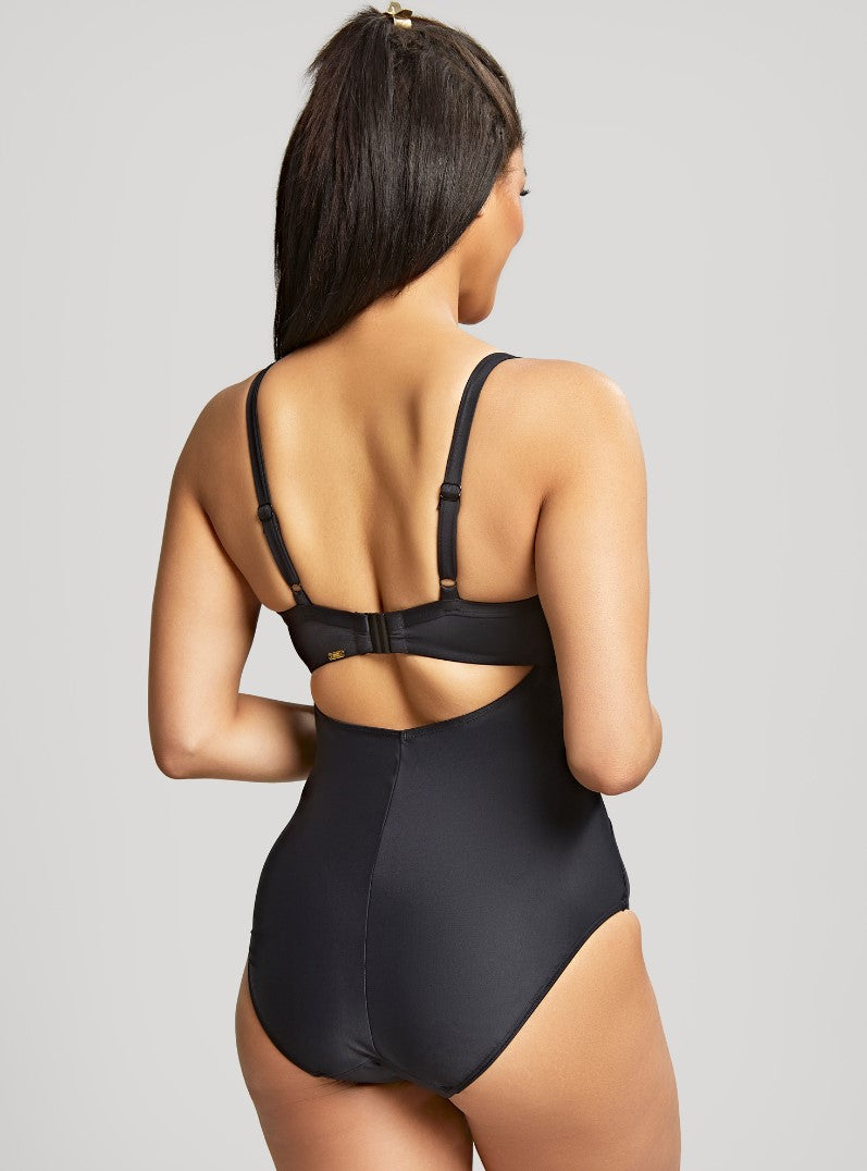 PANACHE - SERENITY PLUNGE SWIMSUIT IN NOIR