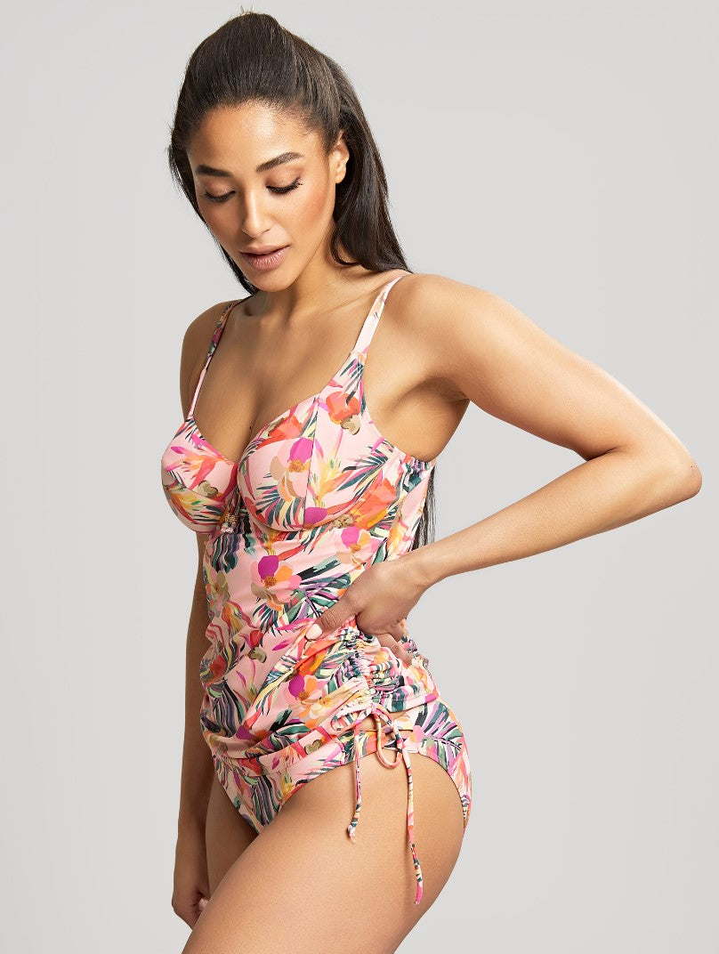 PANACHE - PARADISE TANKINI TOP IN TROPICAL PINK