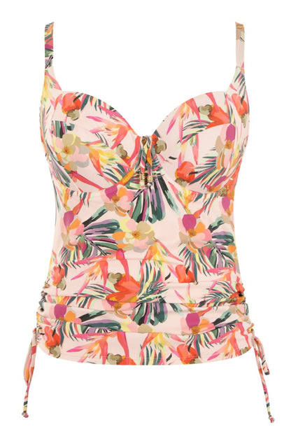 PANACHE - PARADISE TANKINI TOP IN TROPICAL PINK