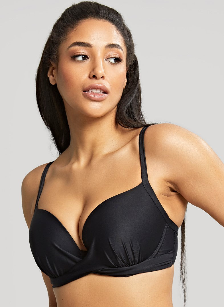 PANACHE - SERENITY PLUNGE BIKINI TOP IN NOIR