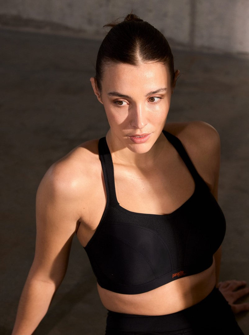 PANACHE - UNDERWIRED SPORTS BRA IN BLACK