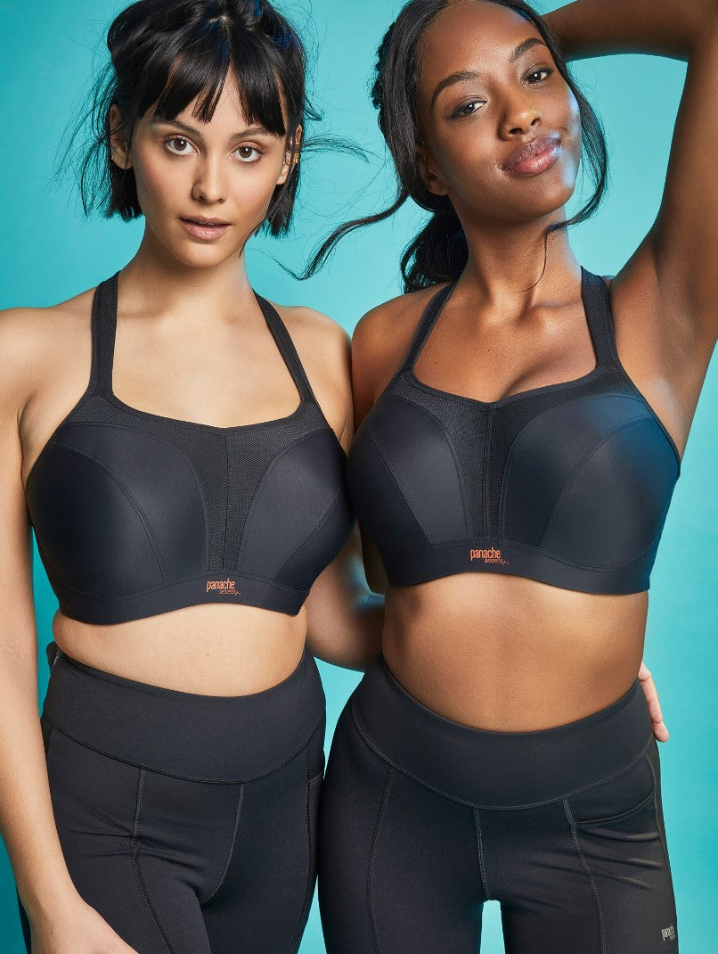 PANACHE - UNDERWIRED SPORTS BRA IN BLACK