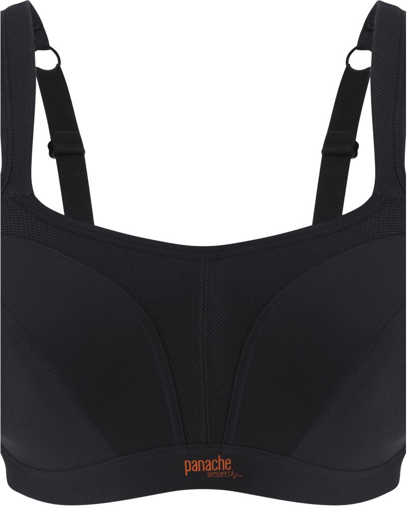 PANACHE - UNDERWIRED SPORTS BRA IN BLACK