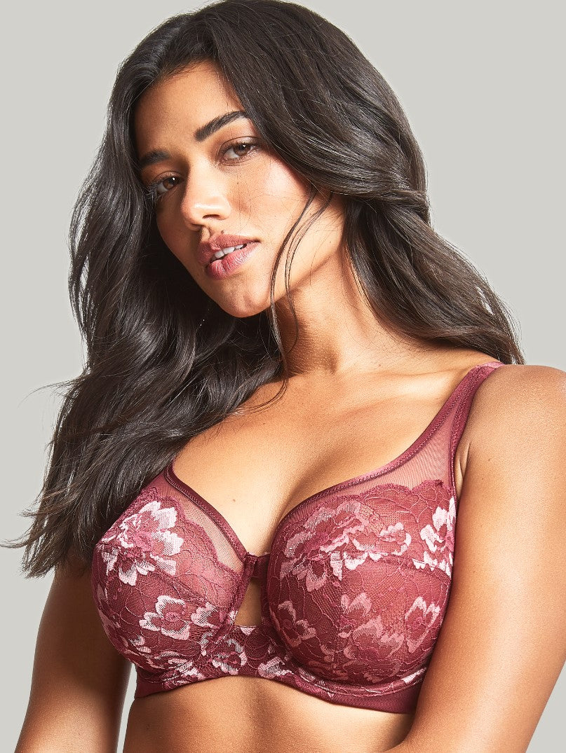 PANACHE - SABRINA HIGH APEX BALCONY BRA IN RED ROSE