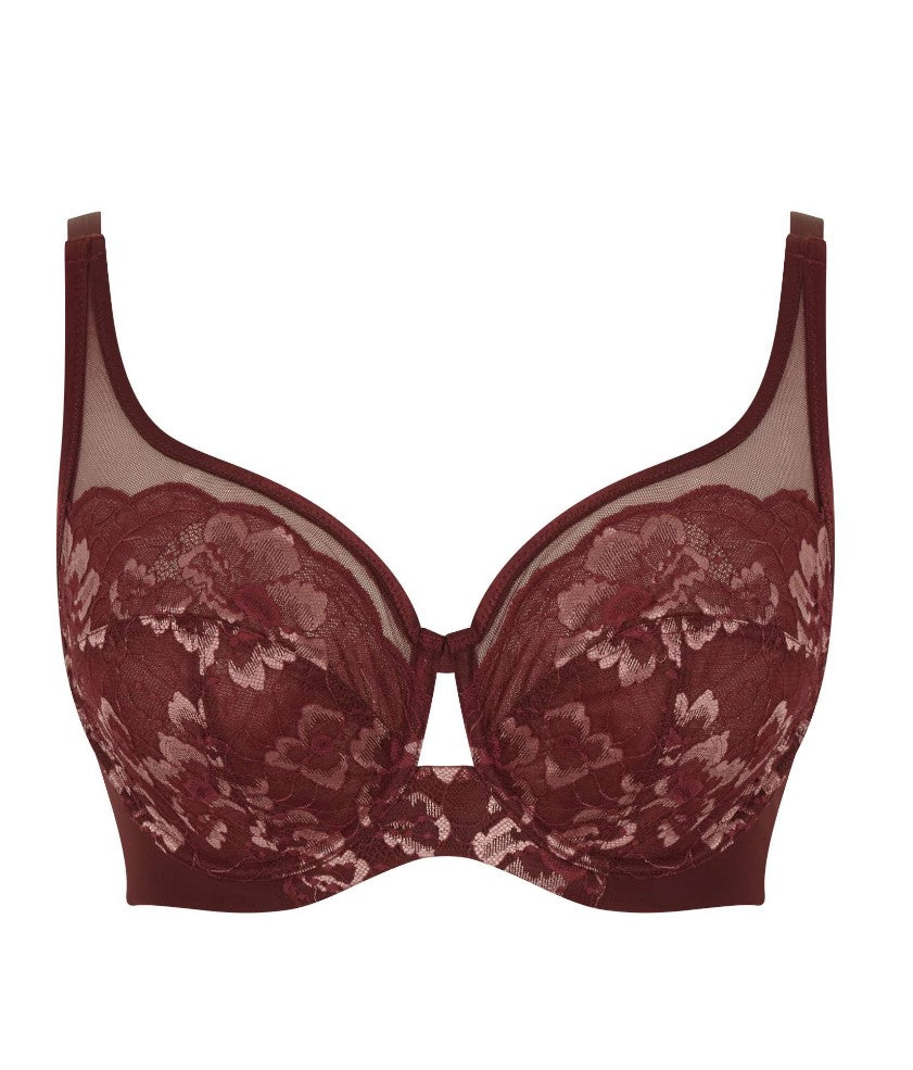 PANACHE - SABRINA HIGH APEX BALCONY BRA IN RED ROSE