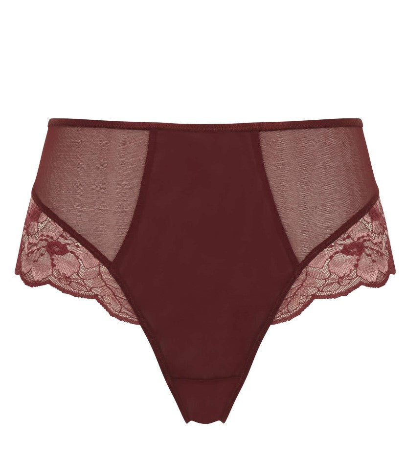 PANACHE - SABRINA BIGH WIST BRIEF IN RED ROSE