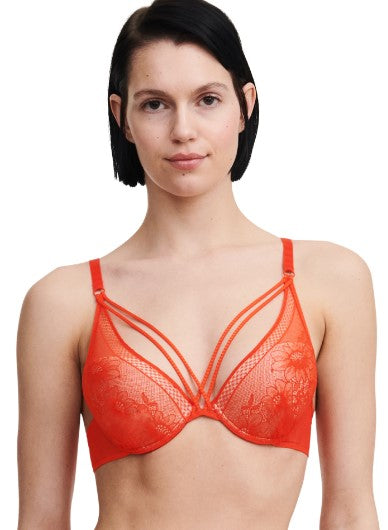 PASSIONATA - REBECCA PLUNGE BRA IN FLAME RED