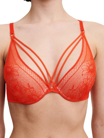 PASSIONATA - REBECCA PLUNGE BRA IN FLAME RED