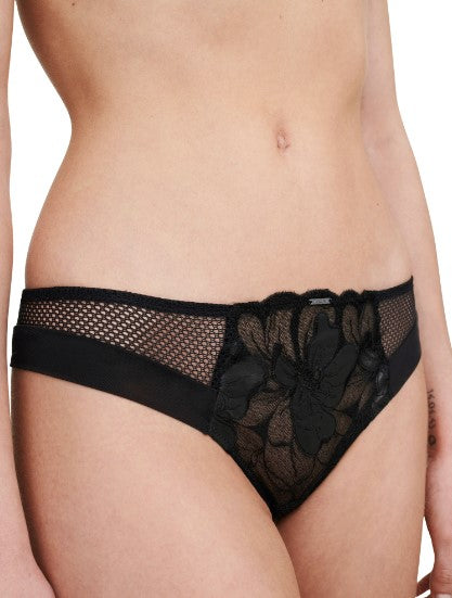 CHANTELLE - FLEURS TANGA IN BLACK