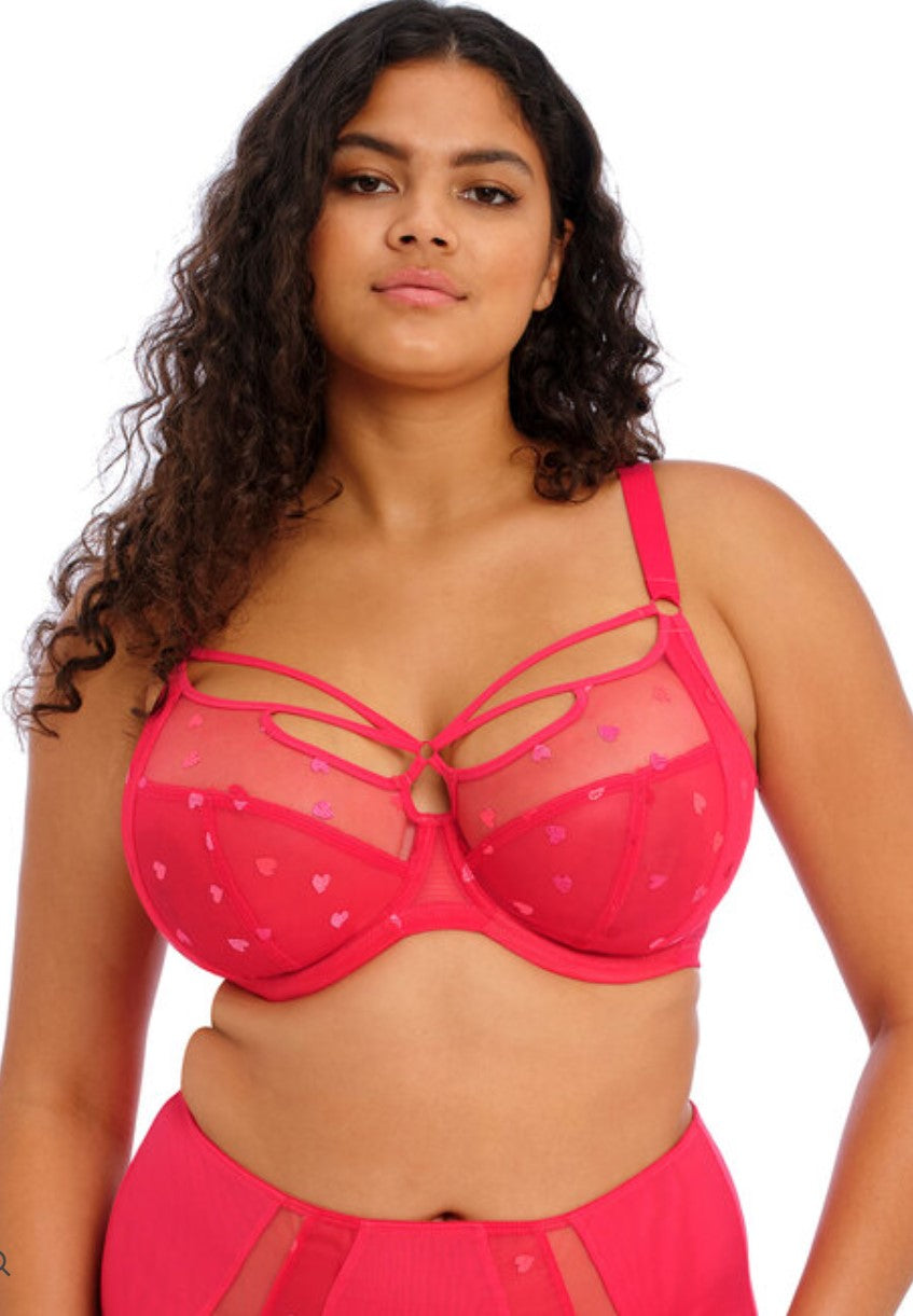 ELOMI - SACHI PLUNGE BRA IN RED CONFETTI