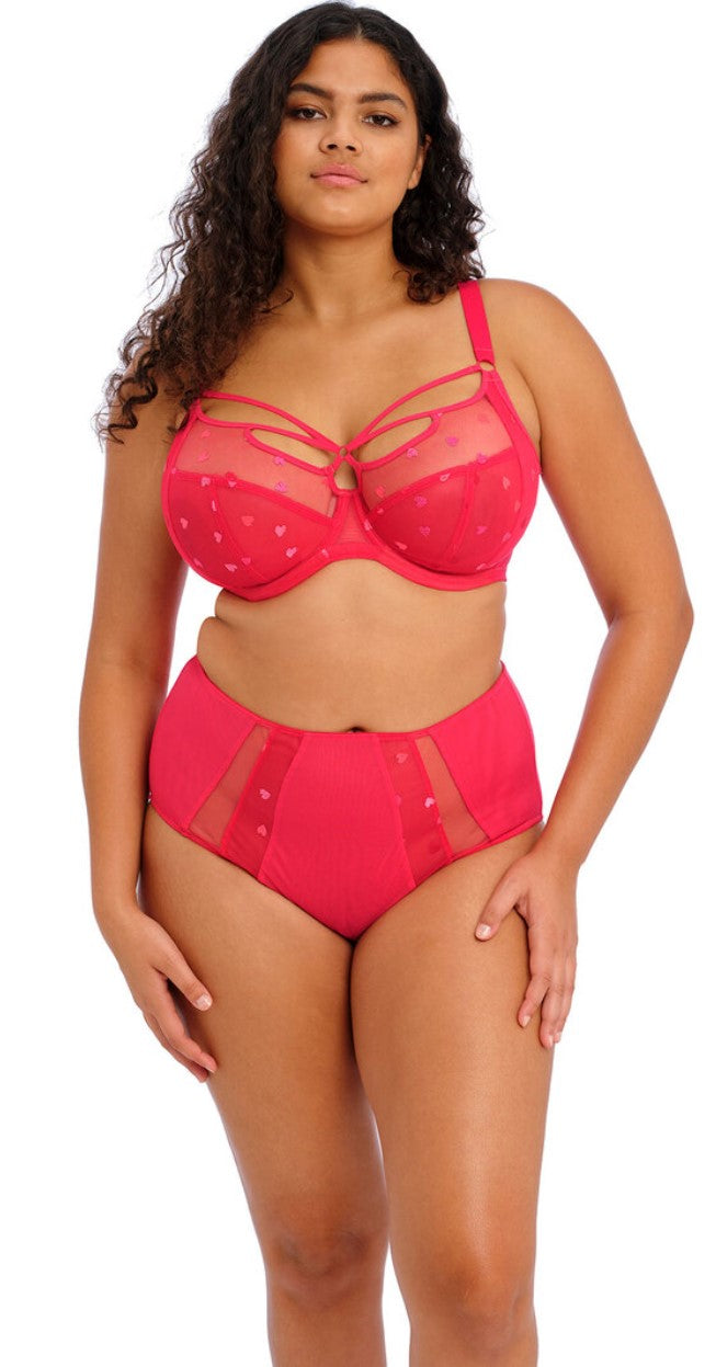 ELOMI - SACHI PLUNGE BRA IN RED CONFETTI