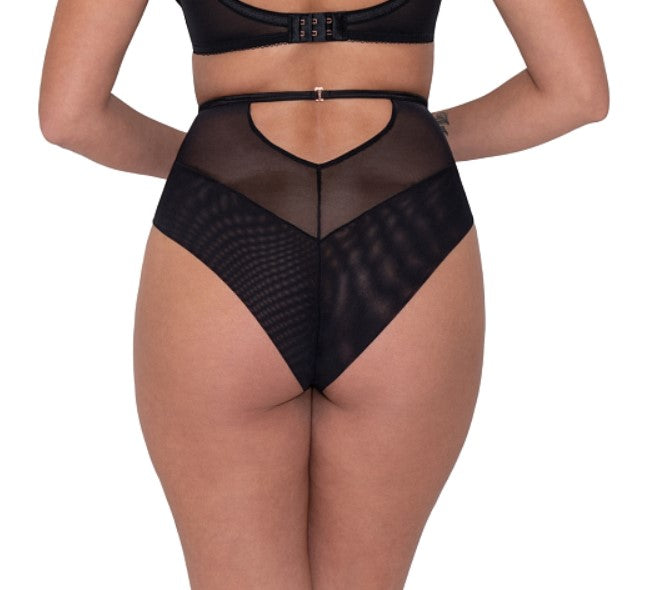 SCANTILLY - FALLEN ANGEL HIGH WAIST BRIEF IN BLACK