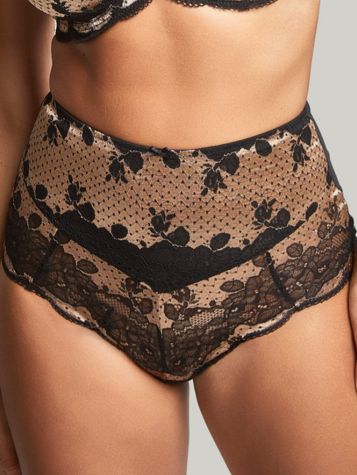 PANACHE - HIGH BRIEF IN BLACK AND GOLD