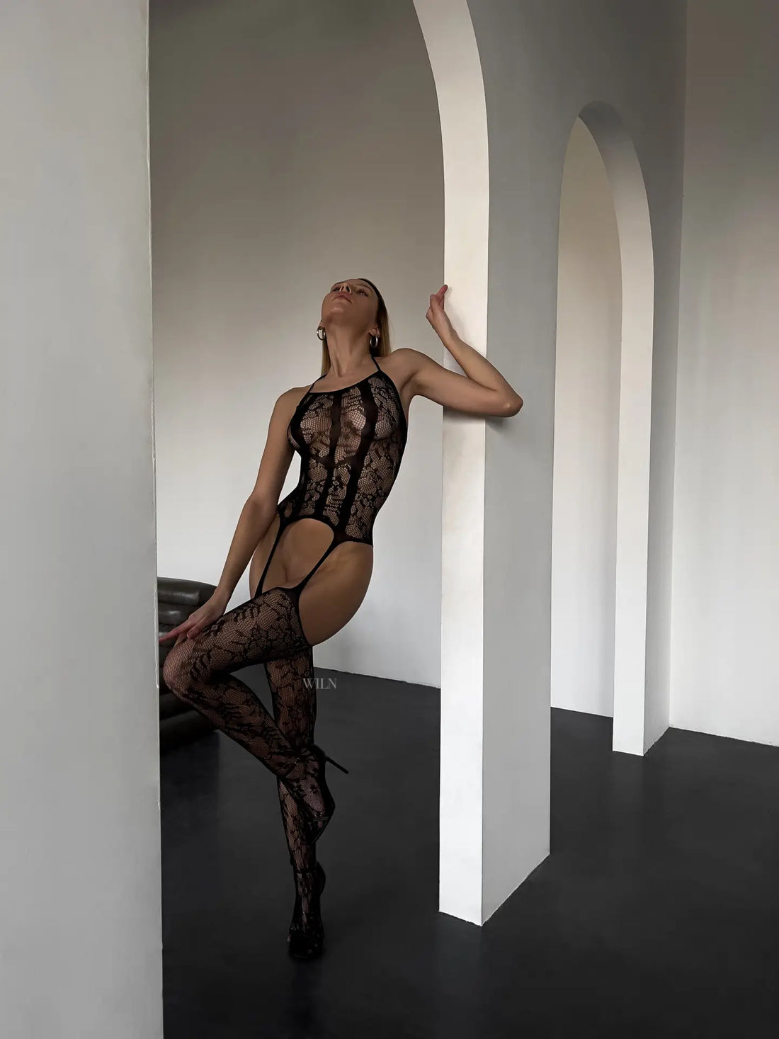 ANON SECRETS - Impact Bodystocking in black