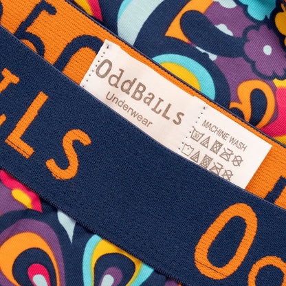 Oddballs - Peace and Love - Mens Cotton Boxer Shorts