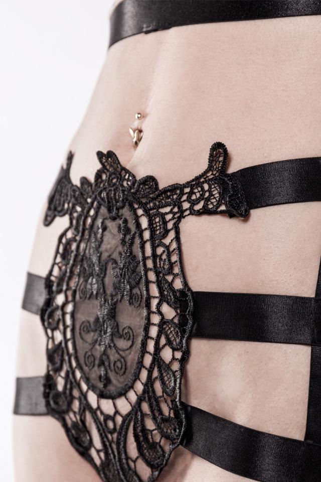 Anon Secrets - Grey Velvet 2-piece Harness Set