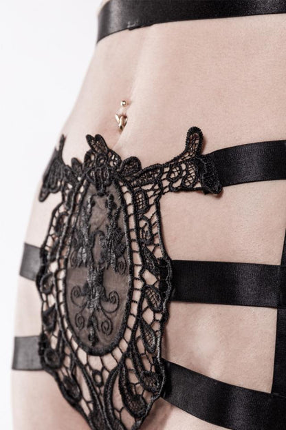 Anon Secrets - Grey Velvet 2-piece Harness Set