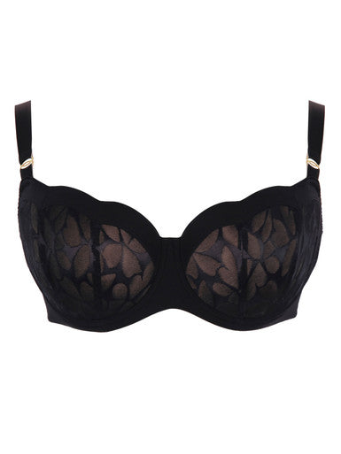 SCULPTRESSE - ASHLEY PADDED BALCONY BRA IN BLACK