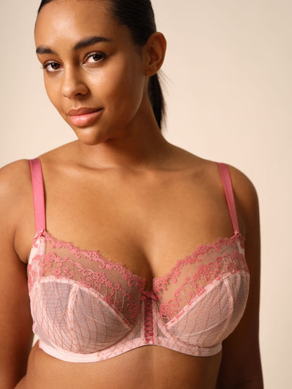 GOSSARD - Lacage Non Padded Balconette Bra in Rose