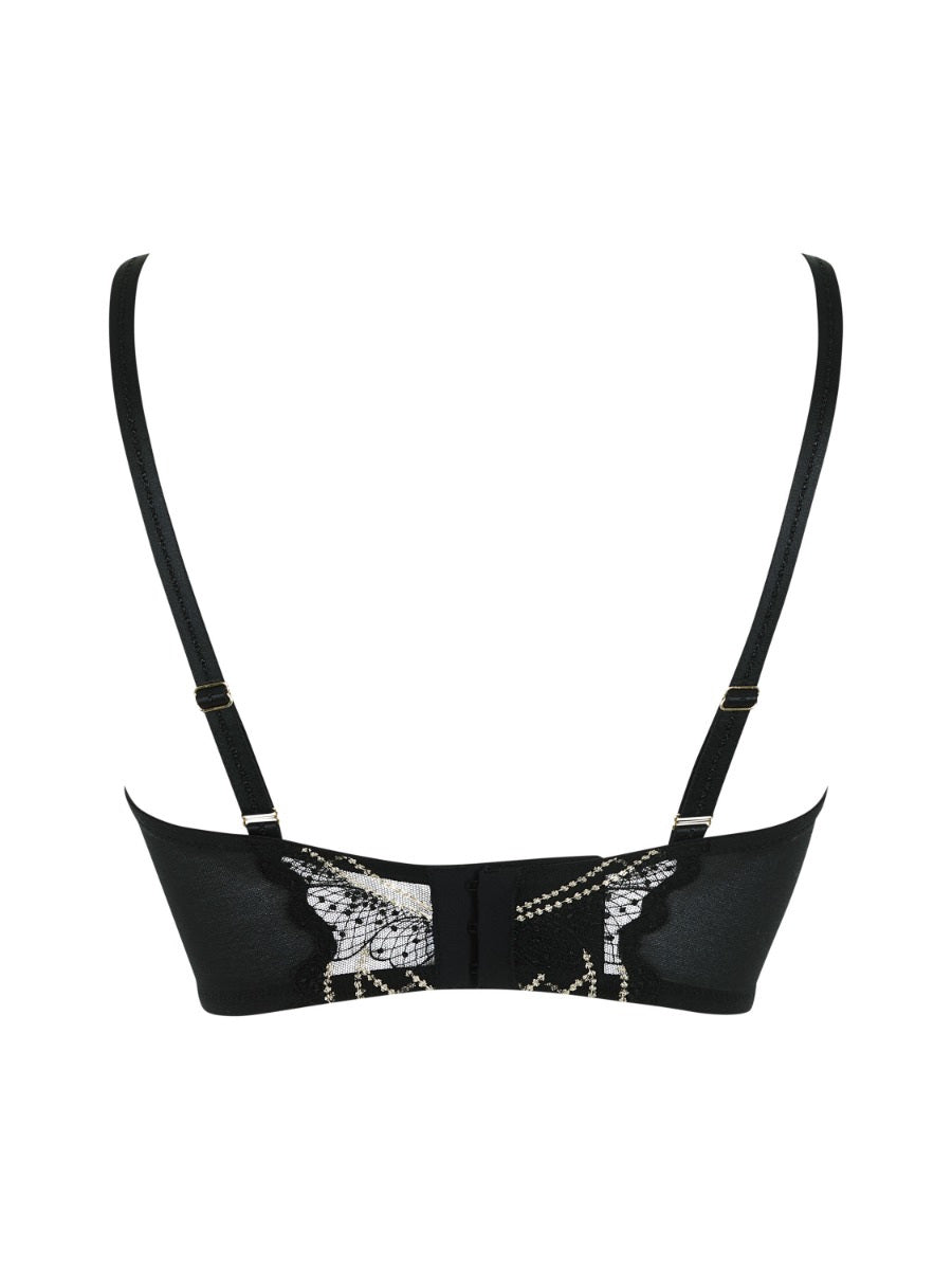 GOSSARD - VIP Etoile Padded Longline Plunge Bra - Black