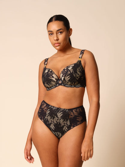 GOSSARD - Lace Soiree Padded Plunge Bra - Black