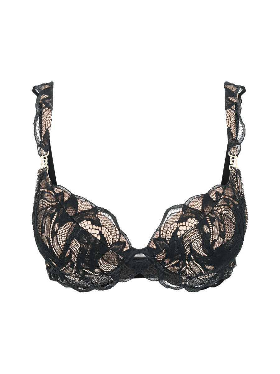 GOSSARD - Lace Soiree Padded Plunge Bra - Black