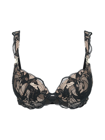 GOSSARD - Lace Soiree Padded Plunge Bra - Black