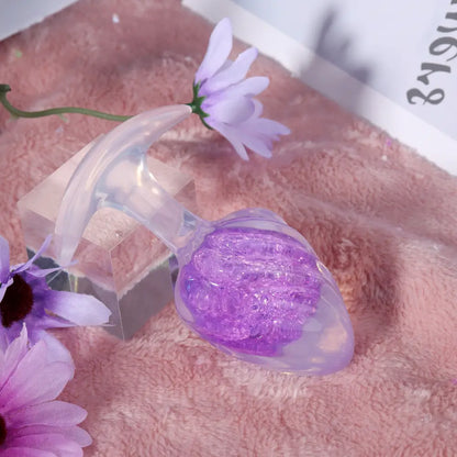 ANON SECRETS - Icecream-Shaped Crystal Anal Plug - Purple