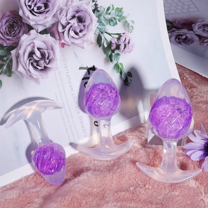 ANON SECRETS - Icecream-Shaped Crystal Anal Plug - Purple