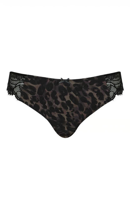 PANACHE - Cherie Brazilian Brief in Black Animal