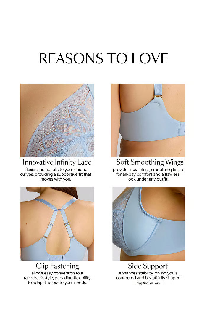 SCULPTRESSE - Sophia Full Cup Bra in Dusky Blue