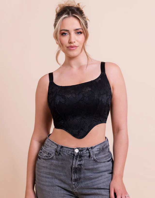 CURVY KATE -  Calla Longline Corset Bra Black
