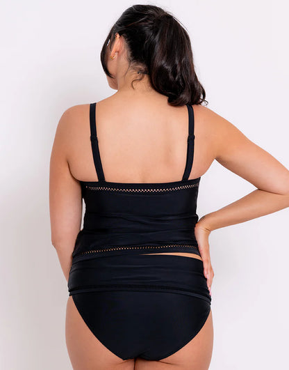 Curvy Kate - First Class Plunge Tankini Multiway Top in Black