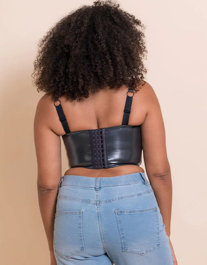 CURVY KATE -  Hype Longline Corset Bra in GunMetal Grey