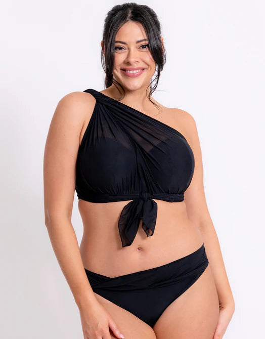 CURVY KATE - Wrapsody Bandeau Bikini Top Strapless Multiway Bikini in Black