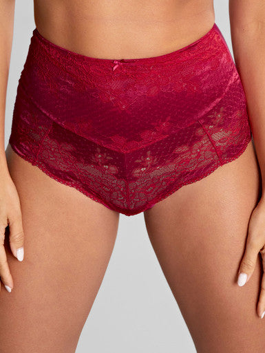 PANACHE - CLARA HIGH WAIST BRIEF IN ORCHID RED